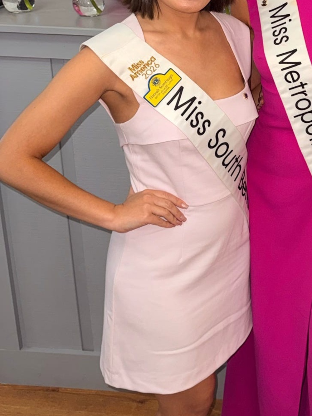 French Connection Sleeveless Light Pink Sheath Dress